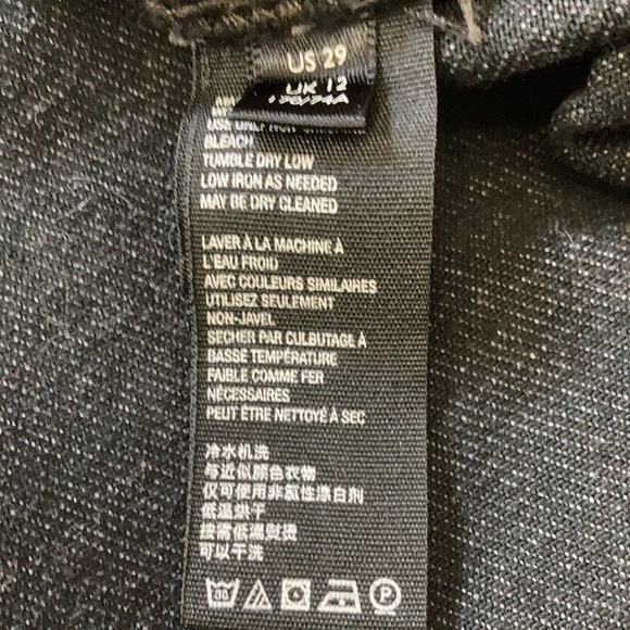 Black Distressed Denim Skirt - Picture 8 of 9